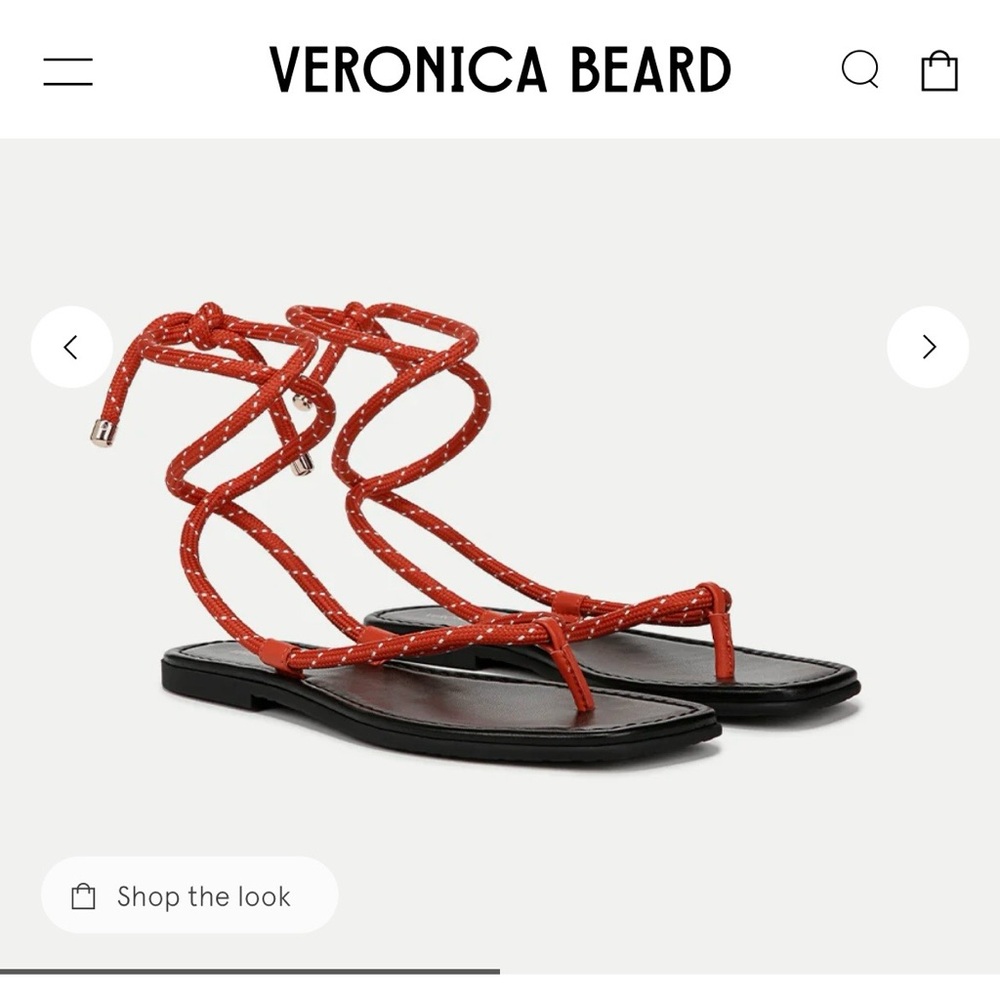 NEW! ✨ Veronica Beard Carmina Ankle Wrap Sandal 8